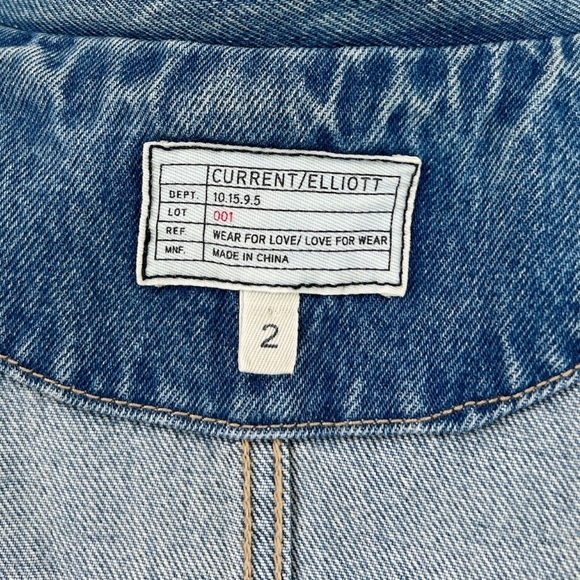 Anthropologie Current/Ellliot Crosby Distressed Denim Jacket Size 2, US M - Picture 9 of 13